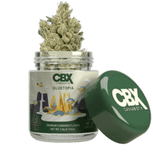 CBX Gluetopia 3.5g premium flower jar with professional stealth delivery packaging for Australia